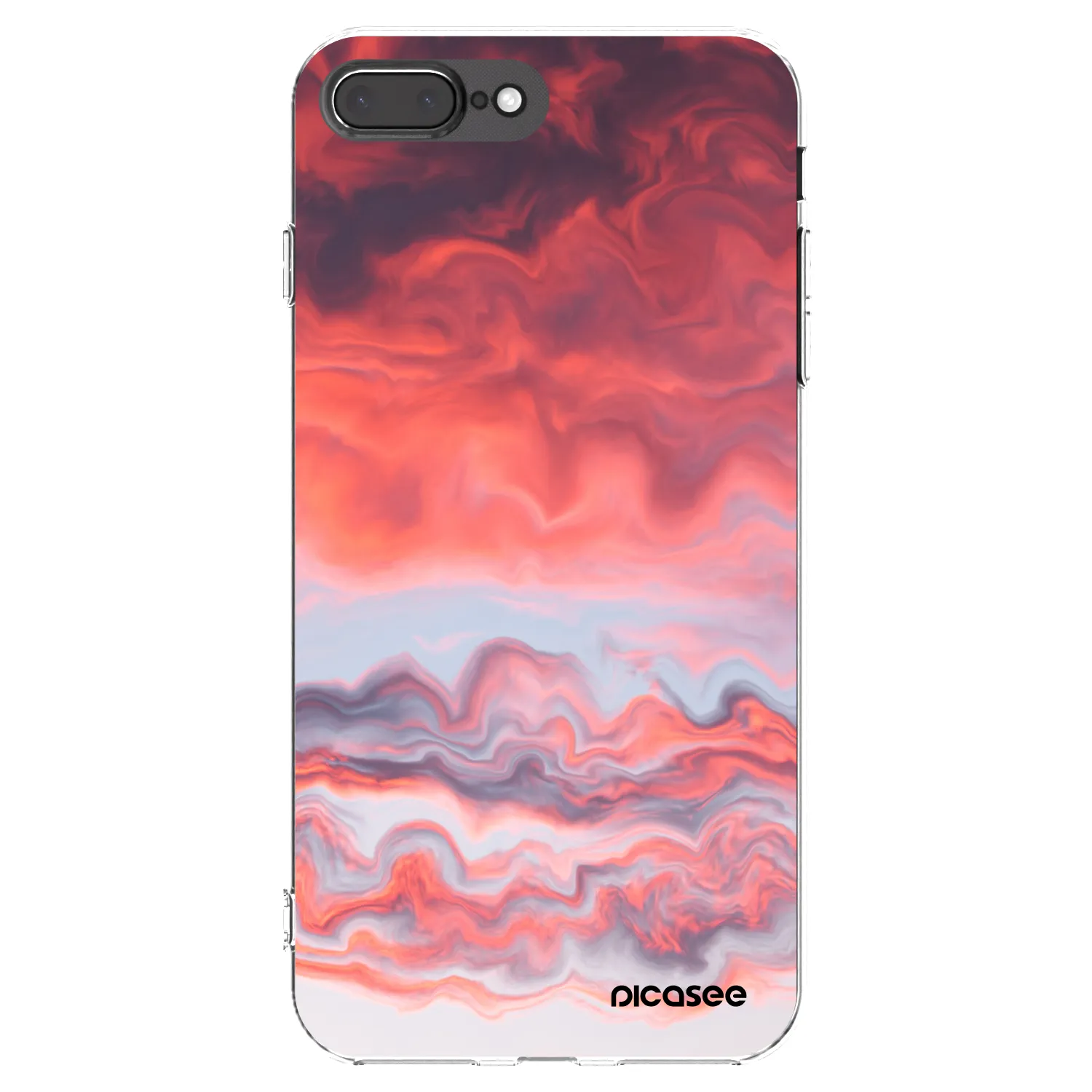 Picasee silikonový průhledný obal pro Apple iPhone 7 Plus - Sunset