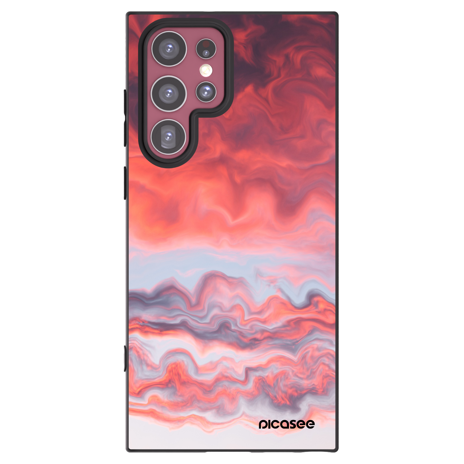 Picasee silikonový černý obal pro Samsung Galaxy S22 Ultra 5G - Sunset