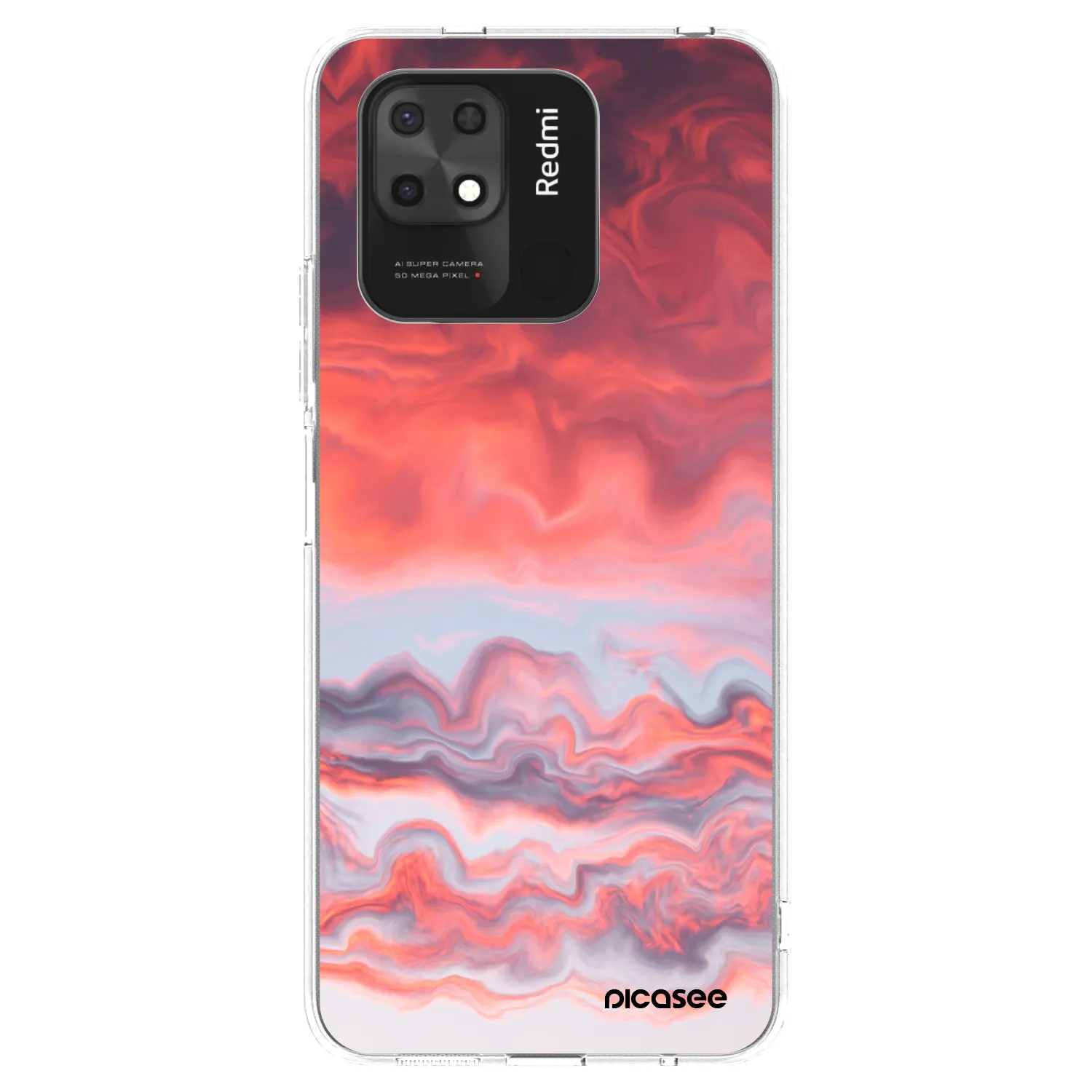 Picasee silikonový průhledný obal pro Xiaomi Redmi 10C - Sunset