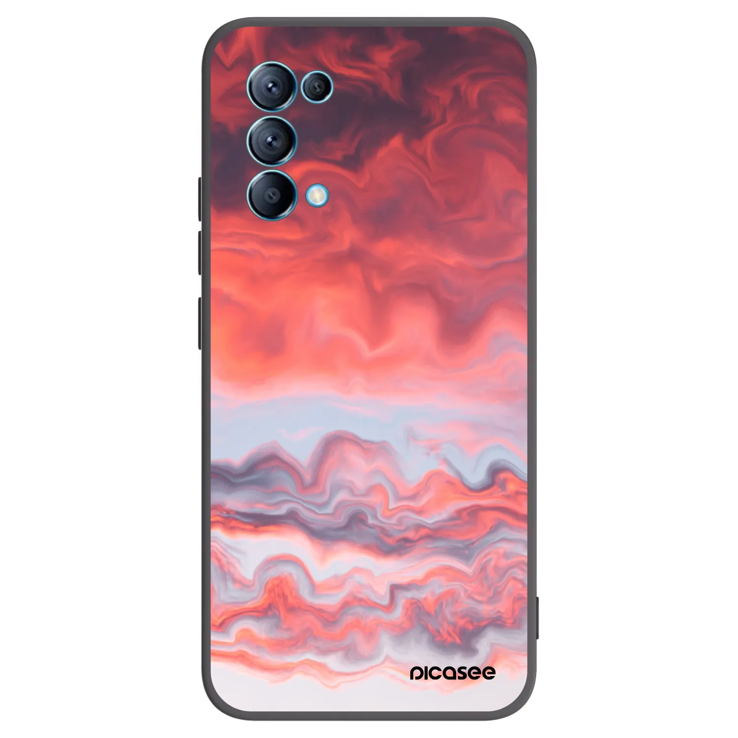 Picasee silikonový černý obal pro OPPO Reno 5 5G - Sunset