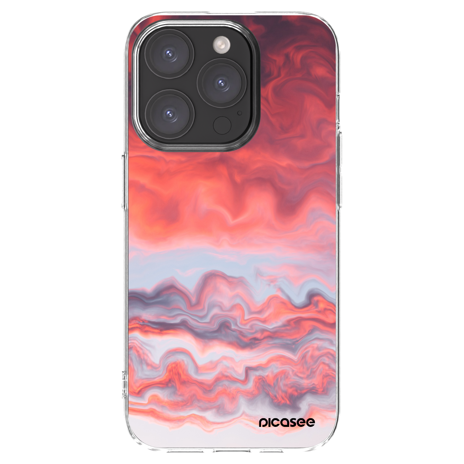 Picasee silikonový průhledný obal pro Apple iPhone 15 Pro - Sunset