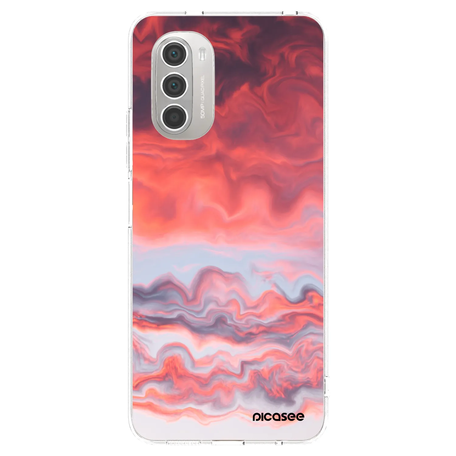 Picasee silikonový průhledný obal pro Motorola Moto G51 - Sunset