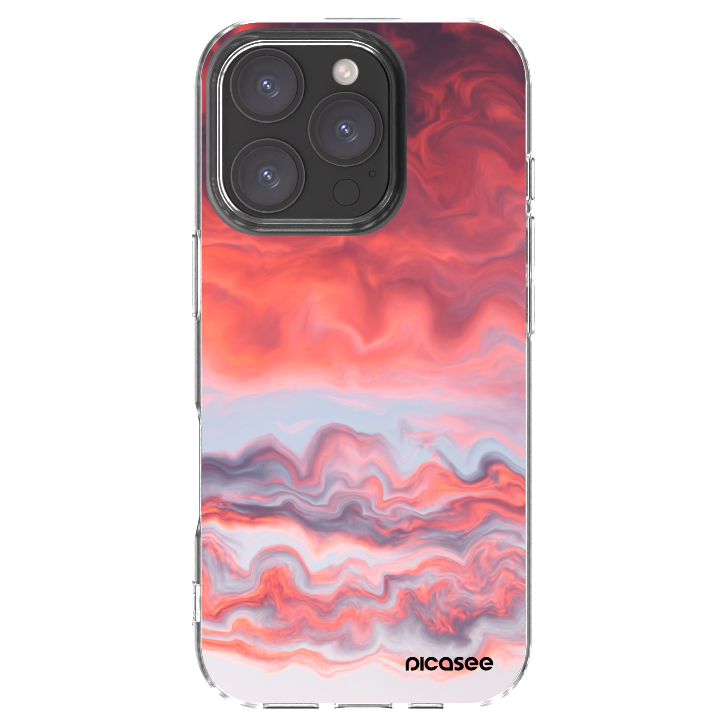 Picasee silikonový průhledný obal pro Apple iPhone 16 Pro - Sunset