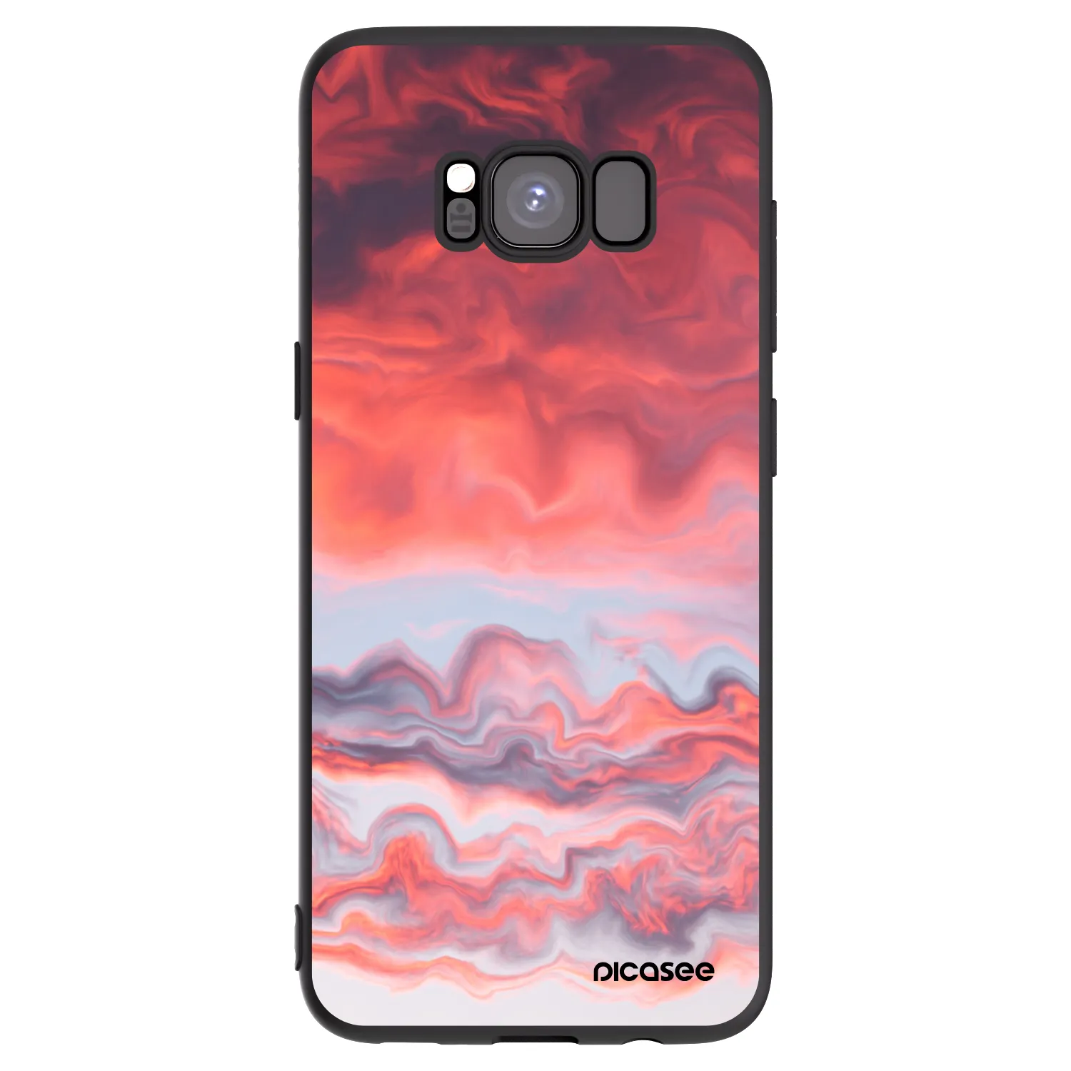 Picasee silikonový černý obal pro Samsung Galaxy S8 G950F - Sunset