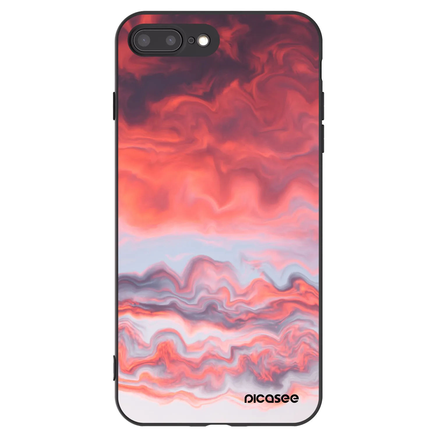 Picasee silikonový černý obal pro Apple iPhone 7 Plus - Sunset