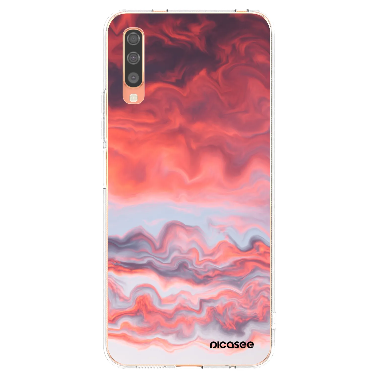 Picasee silikonový průhledný obal pro Samsung Galaxy A70 A705F - Sunset