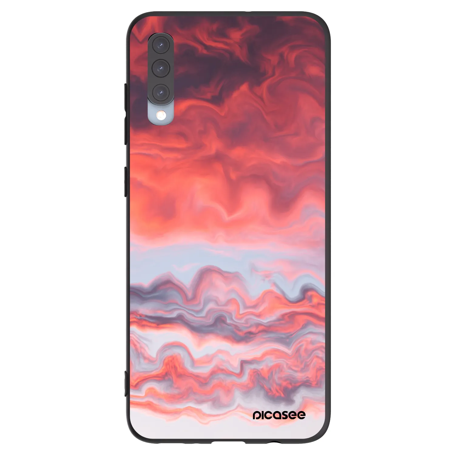 Picasee silikonový černý obal pro Samsung Galaxy A70 A705F - Sunset
