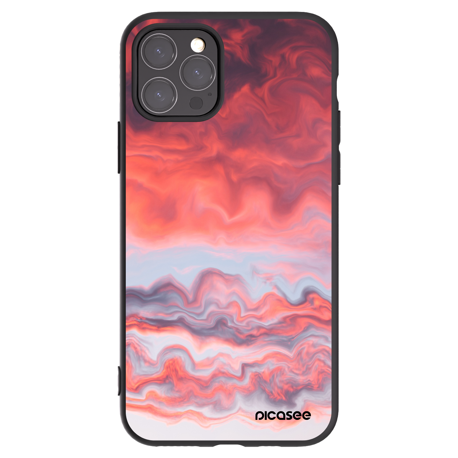 Picasee silikonový černý obal pro Apple iPhone 11 Pro - Sunset