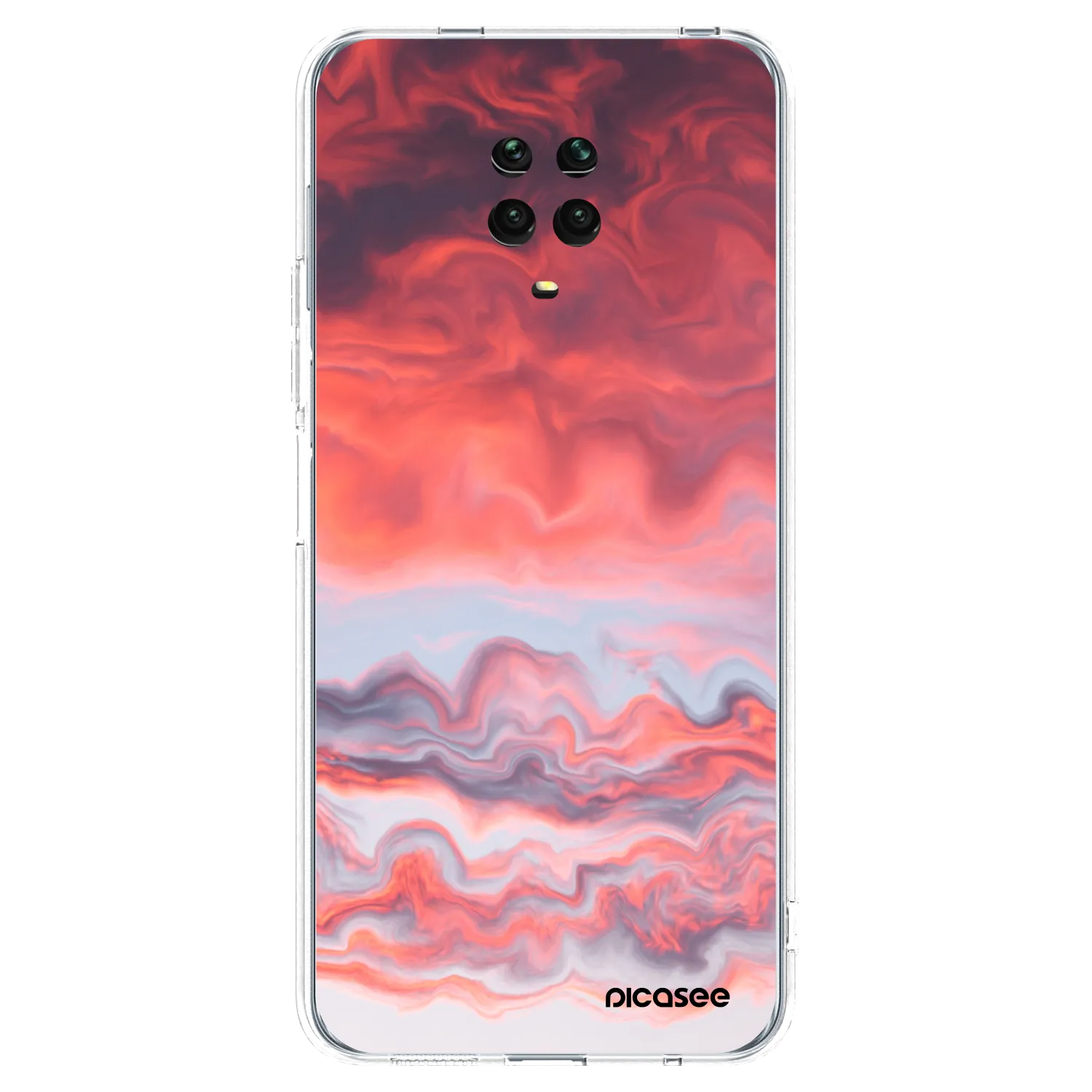 Picasee silikonový průhledný obal pro Xiaomi Redmi Note 9 Pro - Sunset