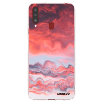 Picasee silikonový průhledný obal pro Samsung Galaxy A20s - Sunset