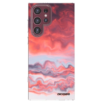 Picasee silikonový průhledný obal pro Samsung Galaxy S22 Ultra 5G - Sunset