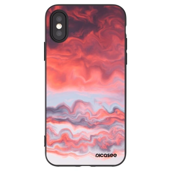 Picasee silikonový černý obal pro Apple iPhone X/XS - Sunset