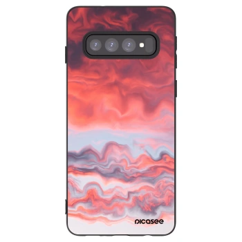 Picasee silikonový černý obal pro Samsung Galaxy S10 G973 - Sunset