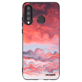 Picasee silikonový černý obal pro Huawei P30 Lite - Sunset