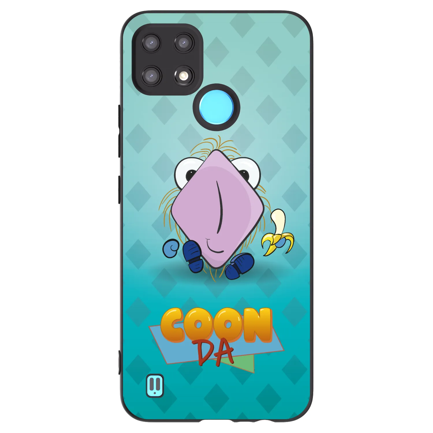 Picasee silikonový černý obal pro Realme C21 - COONDA chlupatka světlá