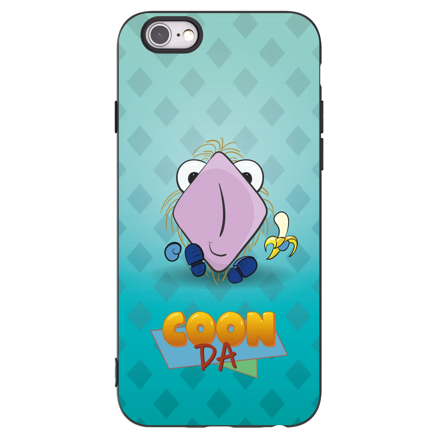 Picasee silikonový černý obal pro Apple iPhone 6/6S - COONDA chlupatka světlá