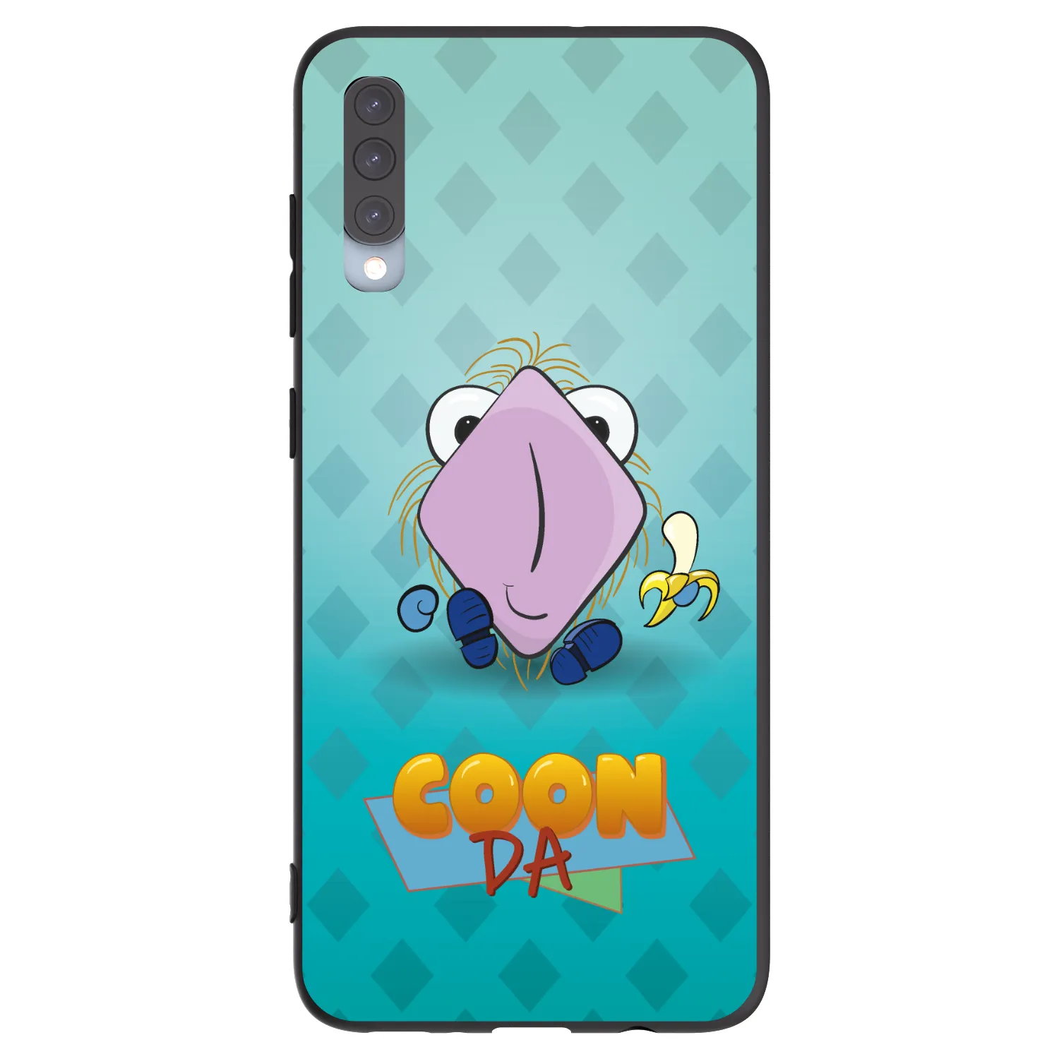 Picasee silikonový černý obal pro Samsung Galaxy A70 A705F - COONDA chlupatka světlá