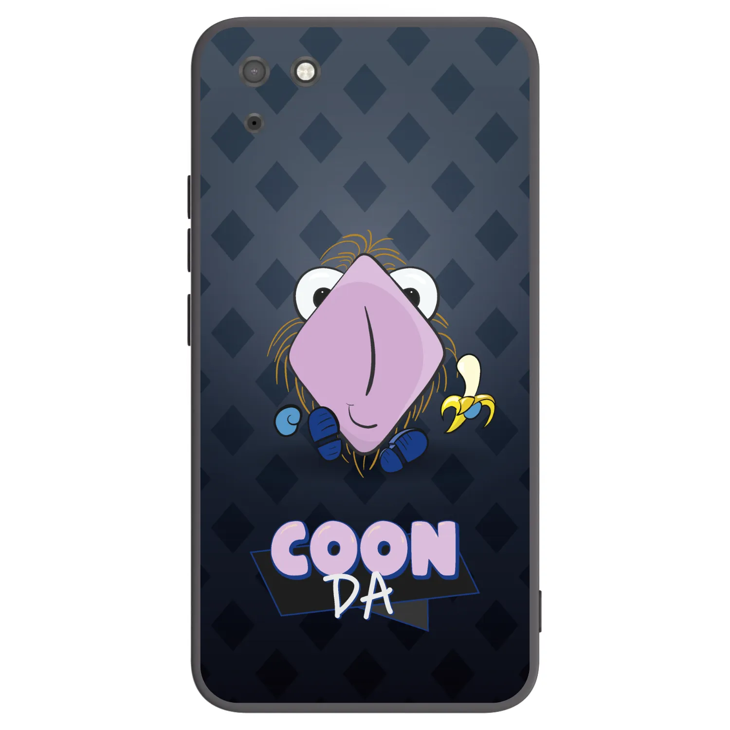 Picasee silikonový černý obal pro Huawei Y5P - COONDA chlupatka - tmavá