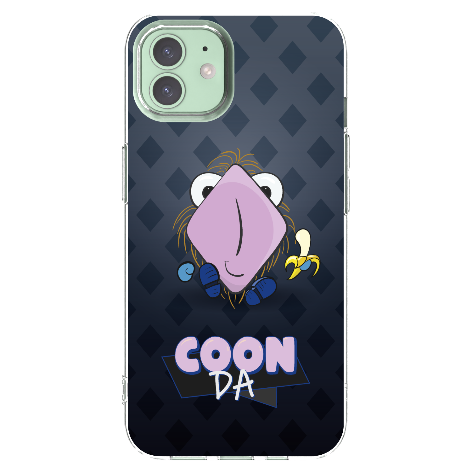 Picasee silikonový průhledný obal pro Apple iPhone 12 - COONDA chlupatka - tmavá