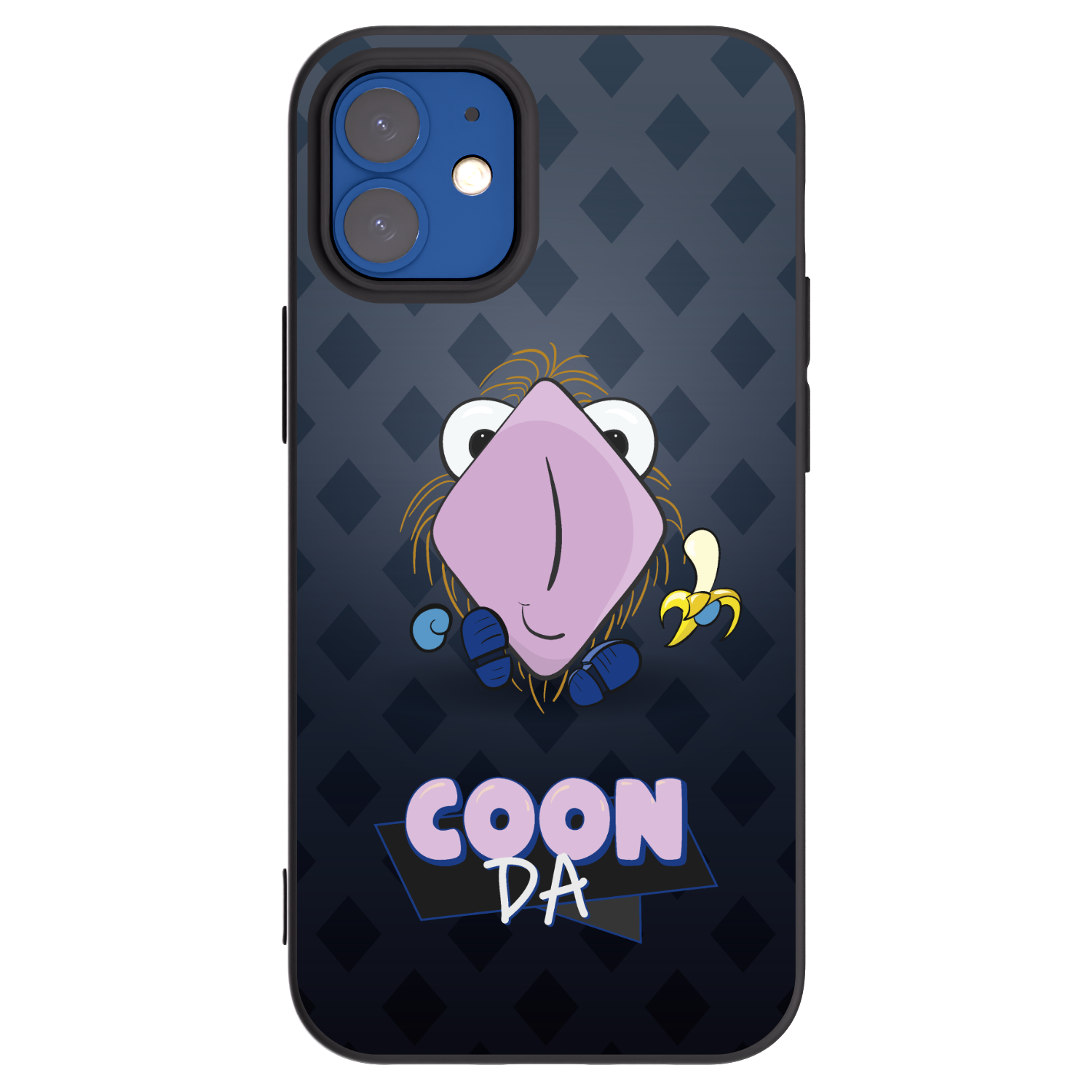Picasee silikonový černý obal pro Apple iPhone 12 mini - COONDA chlupatka - tmavá