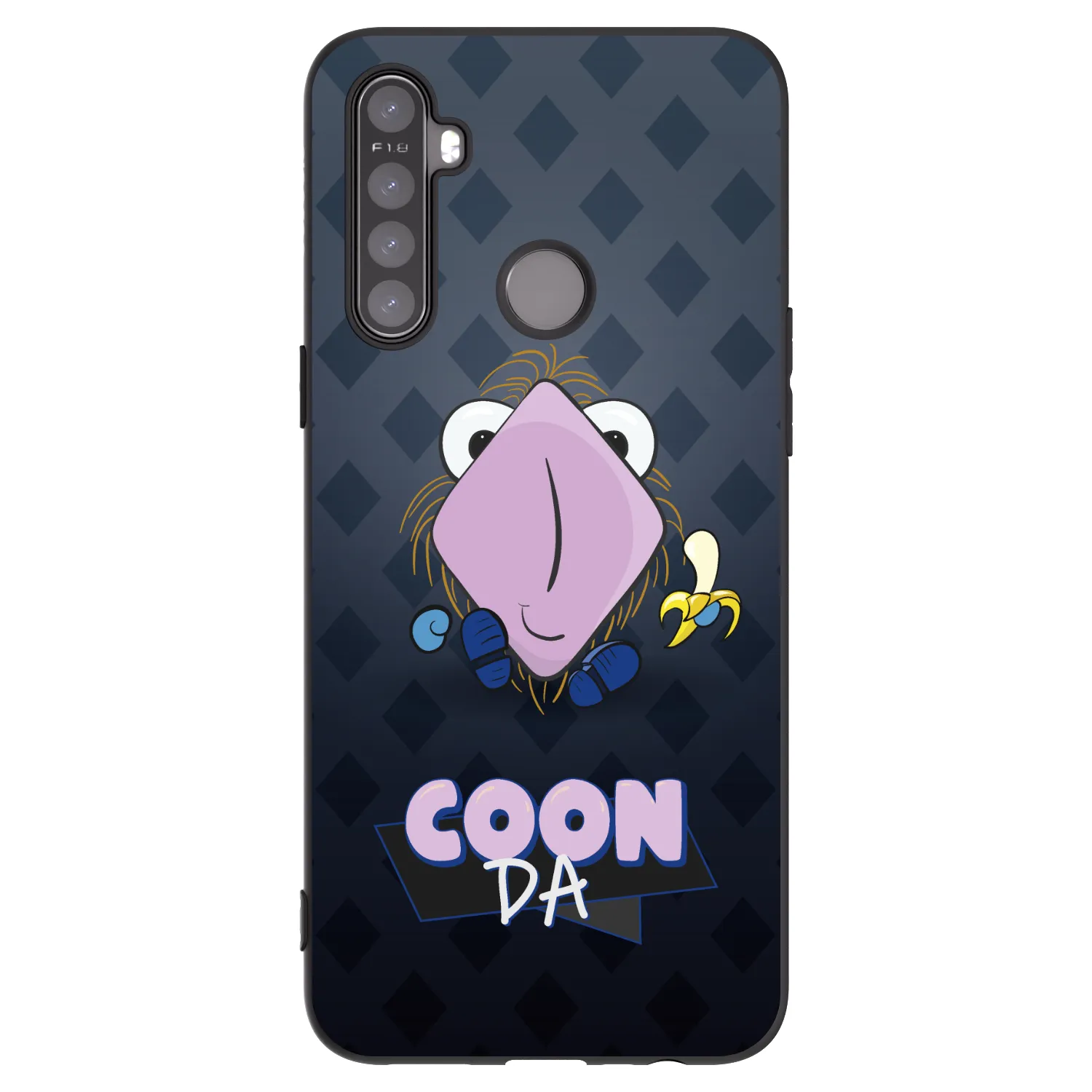 Picasee silikonový černý obal pro Realme 6i - COONDA chlupatka - tmavá