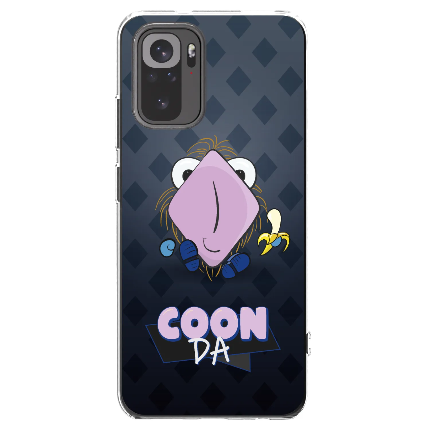 Picasee silikonový průhledný obal pro Xiaomi Redmi Note 10 - COONDA chlupatka - tmavá