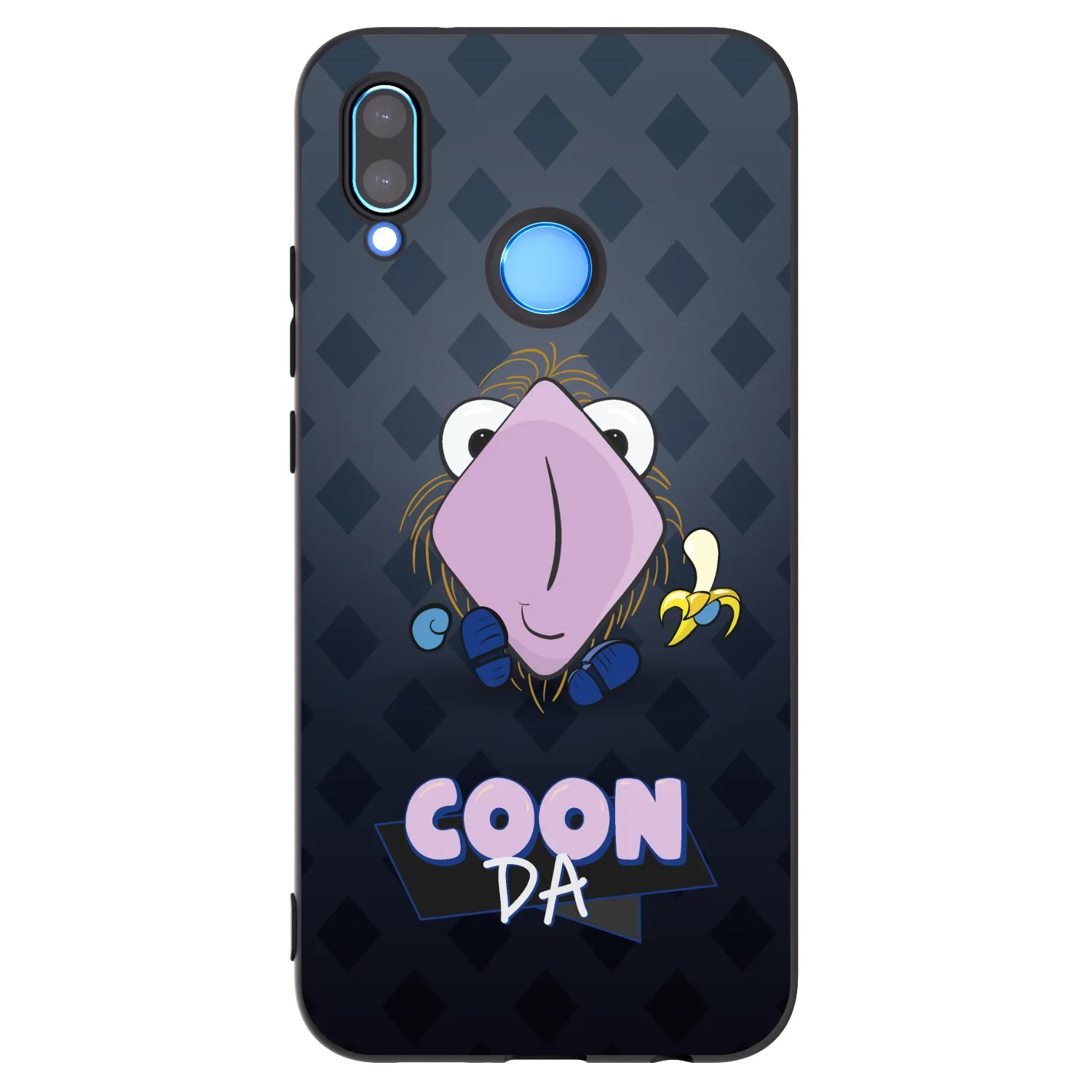 Picasee silikonový černý obal pro Huawei P20 Lite - COONDA chlupatka - tmavá