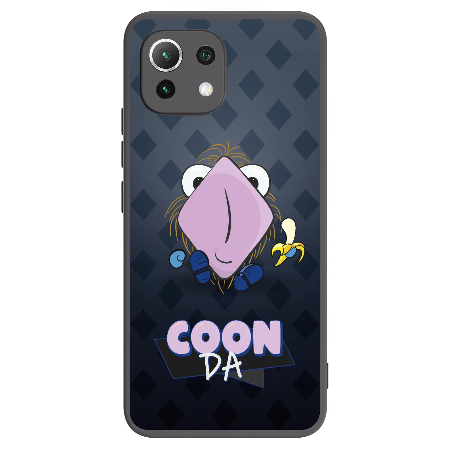 Picasee silikonový černý obal pro Xiaomi Mi 11 Lite - COONDA chlupatka - tmavá