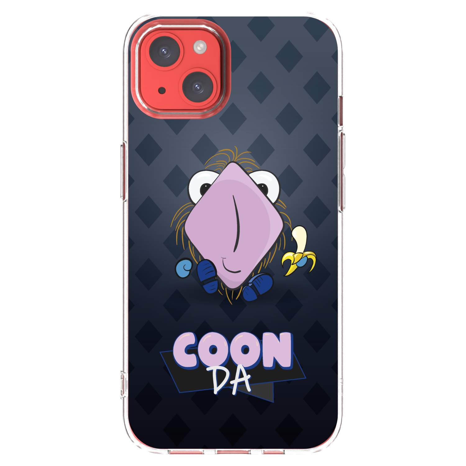 Picasee silikonový průhledný obal pro Apple iPhone 13 - COONDA chlupatka - tmavá