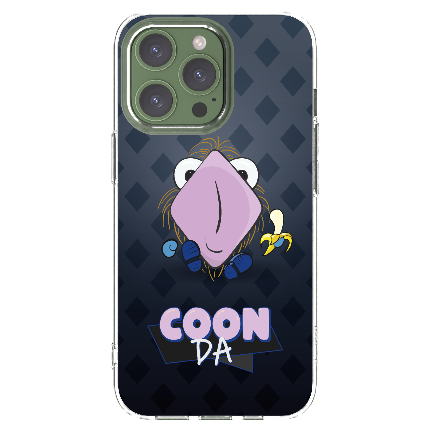 Picasee silikonový průhledný obal pro Apple iPhone 13 Pro - COONDA chlupatka - tmavá