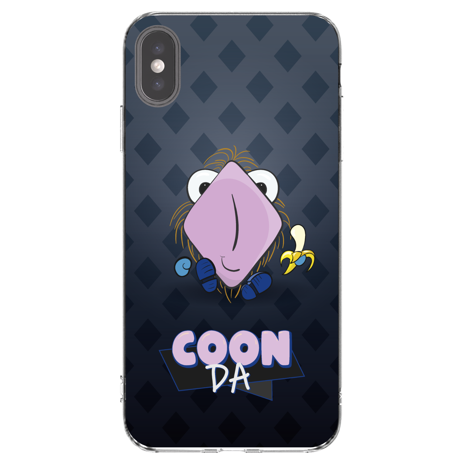 Picasee silikonový průhledný obal pro Apple iPhone XS Max - COONDA chlupatka - tmavá