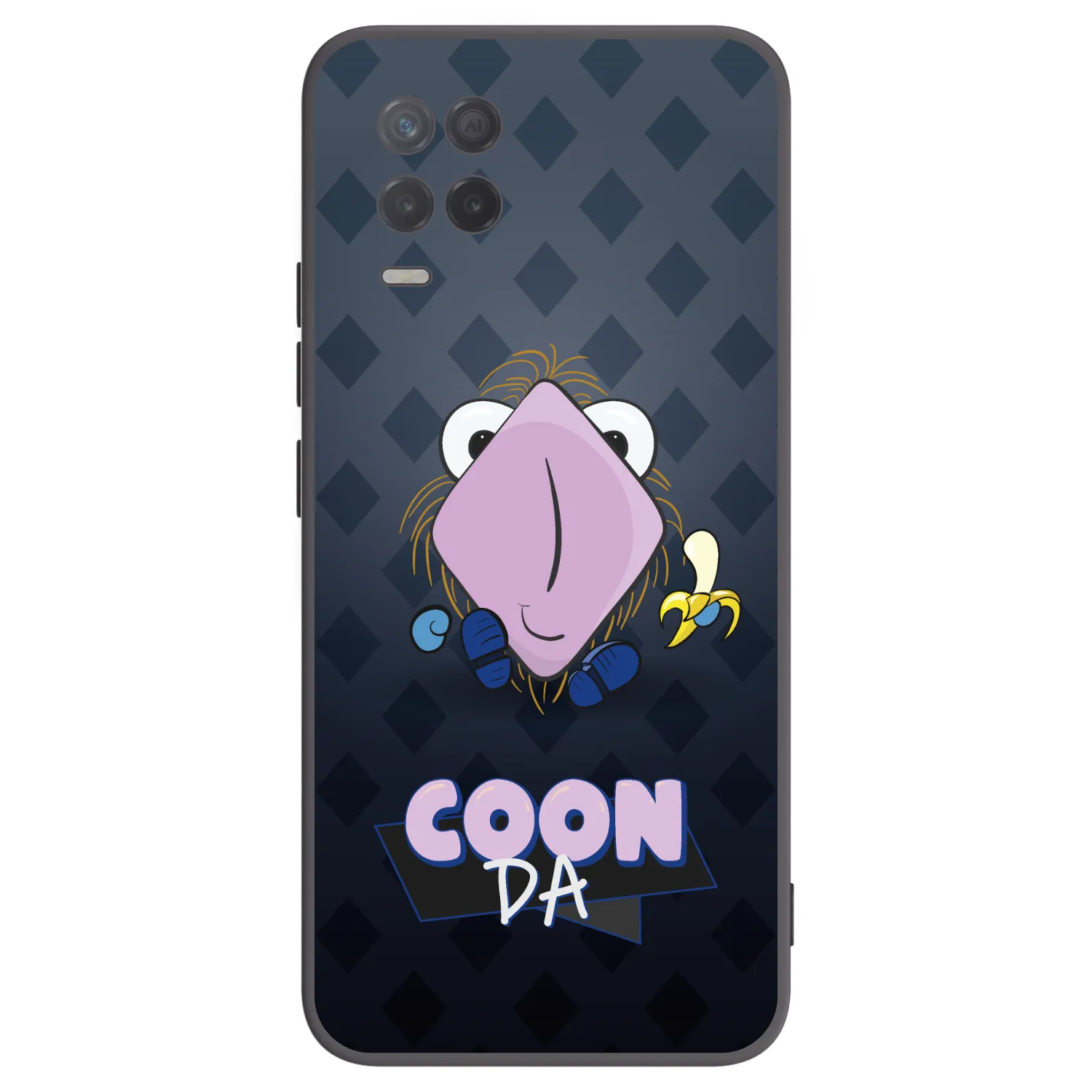 Picasee silikonový černý obal pro Realme 8 5G - COONDA chlupatka - tmavá