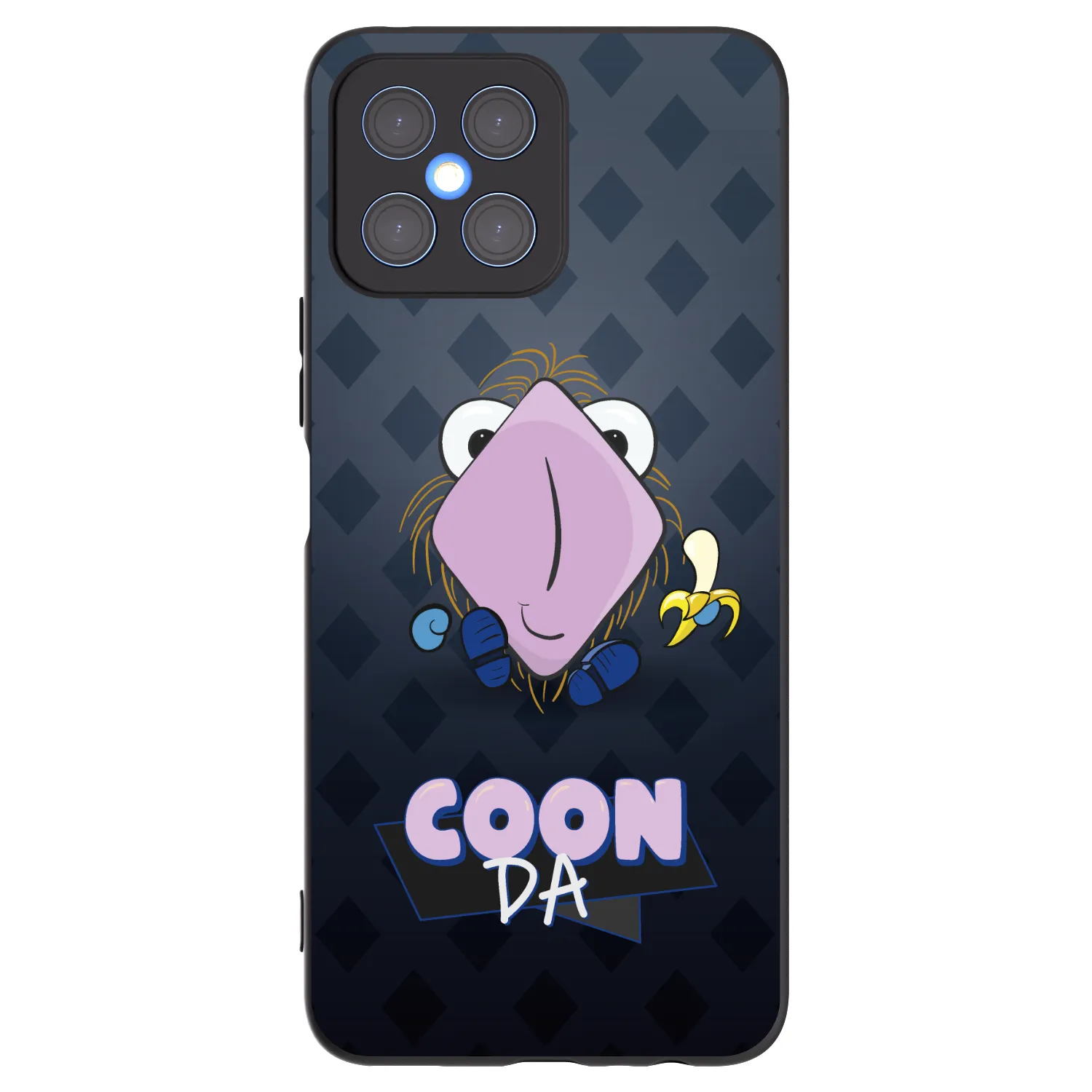 Picasee silikonový černý obal pro Honor X8 4G - COONDA chlupatka - tmavá