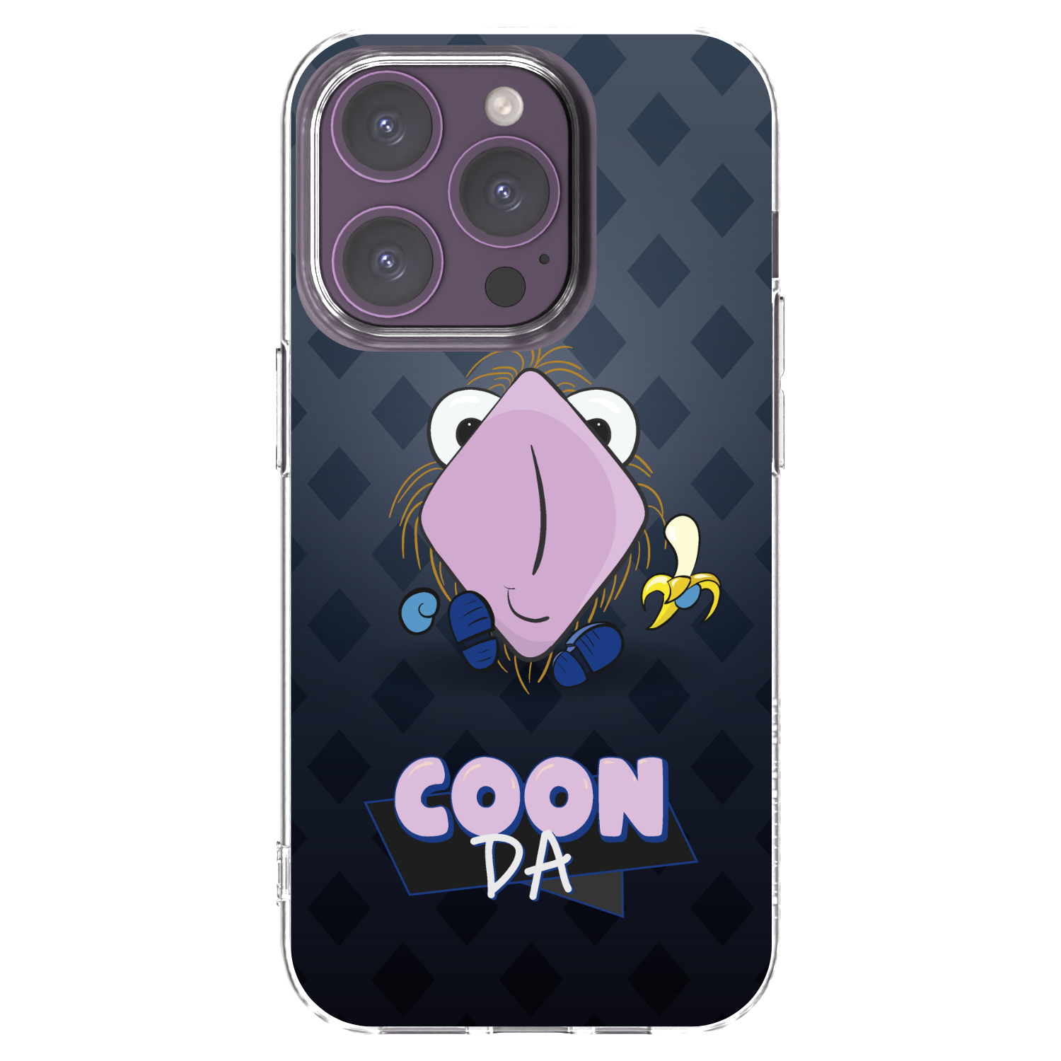 Picasee silikonový průhledný obal pro Apple iPhone 14 Pro - COONDA chlupatka - tmavá