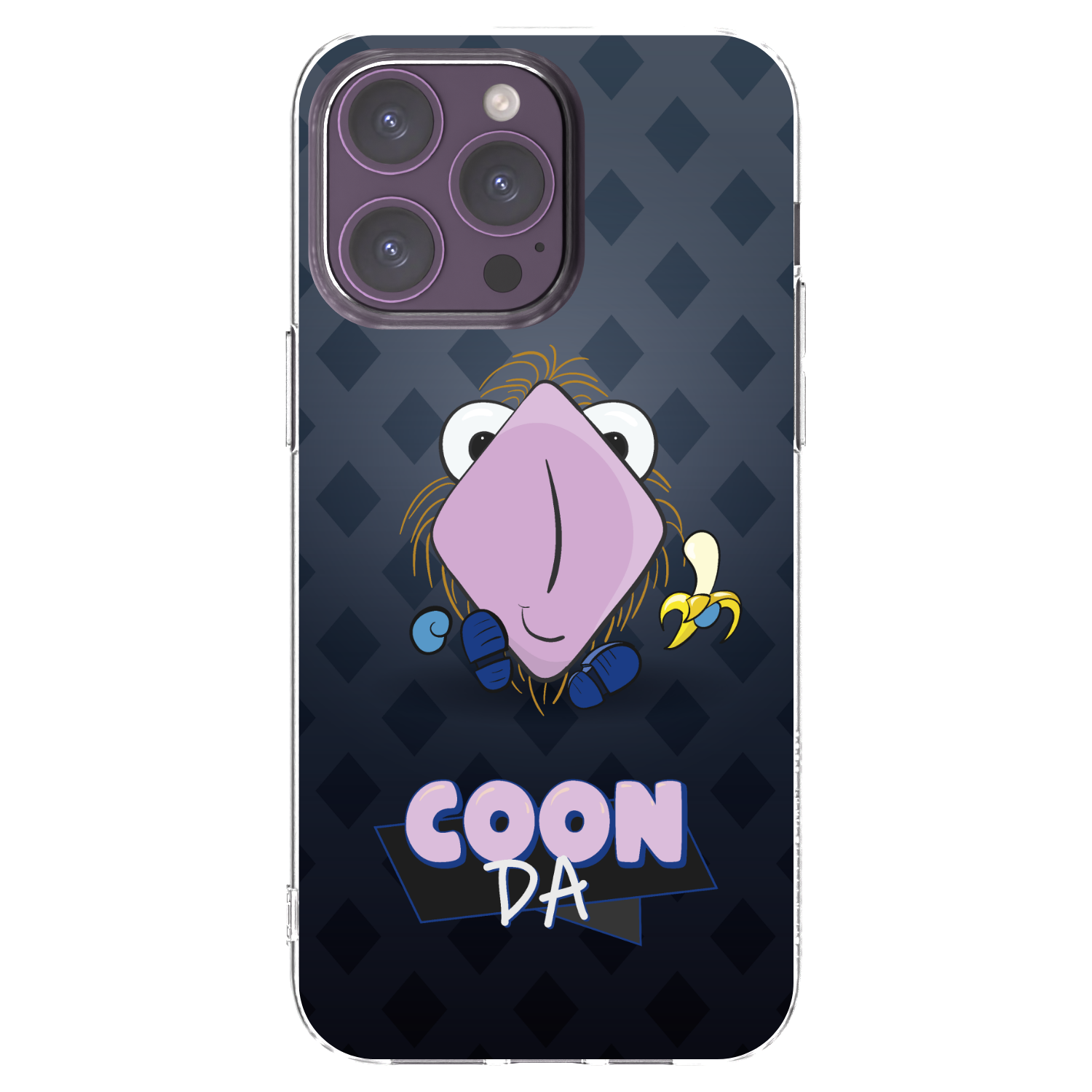 Picasee silikonový průhledný obal pro Apple iPhone 14 Pro Max - COONDA chlupatka - tmavá