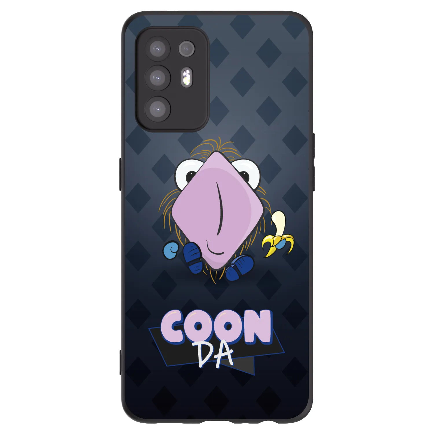 Picasee silikonový černý obal pro OPPO A94 5G - COONDA chlupatka - tmavá