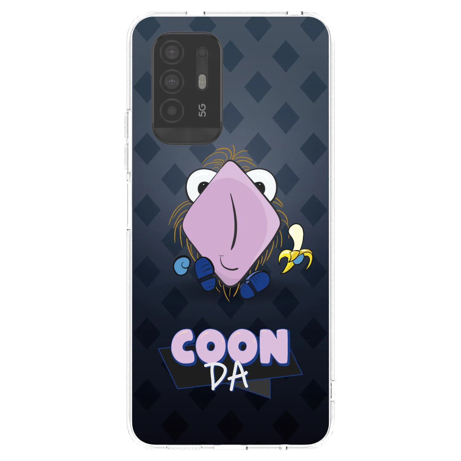 Picasee silikonový průhledný obal pro OPPO A94 5G - COONDA chlupatka - tmavá