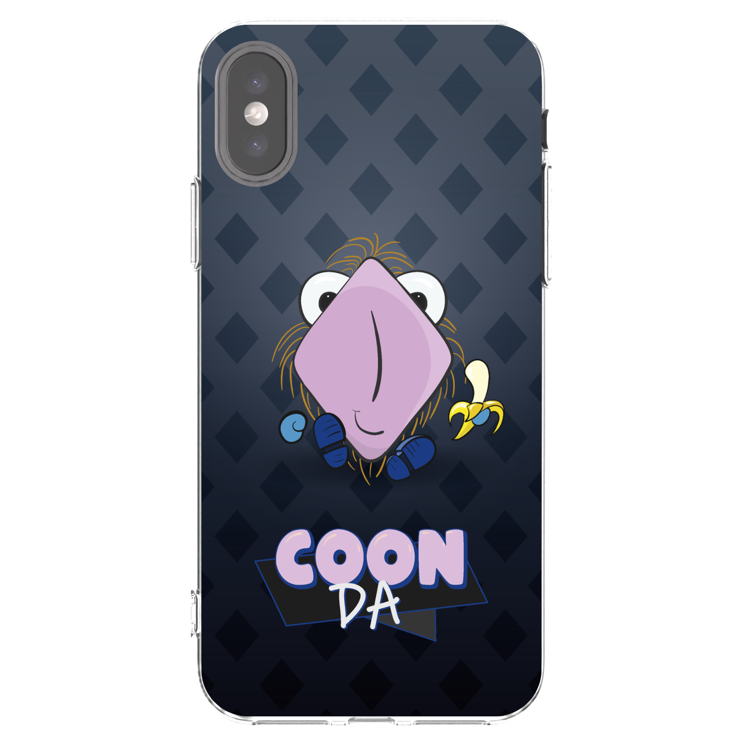 Picasee silikonový průhledný obal pro Apple iPhone X/XS - COONDA chlupatka - tmavá