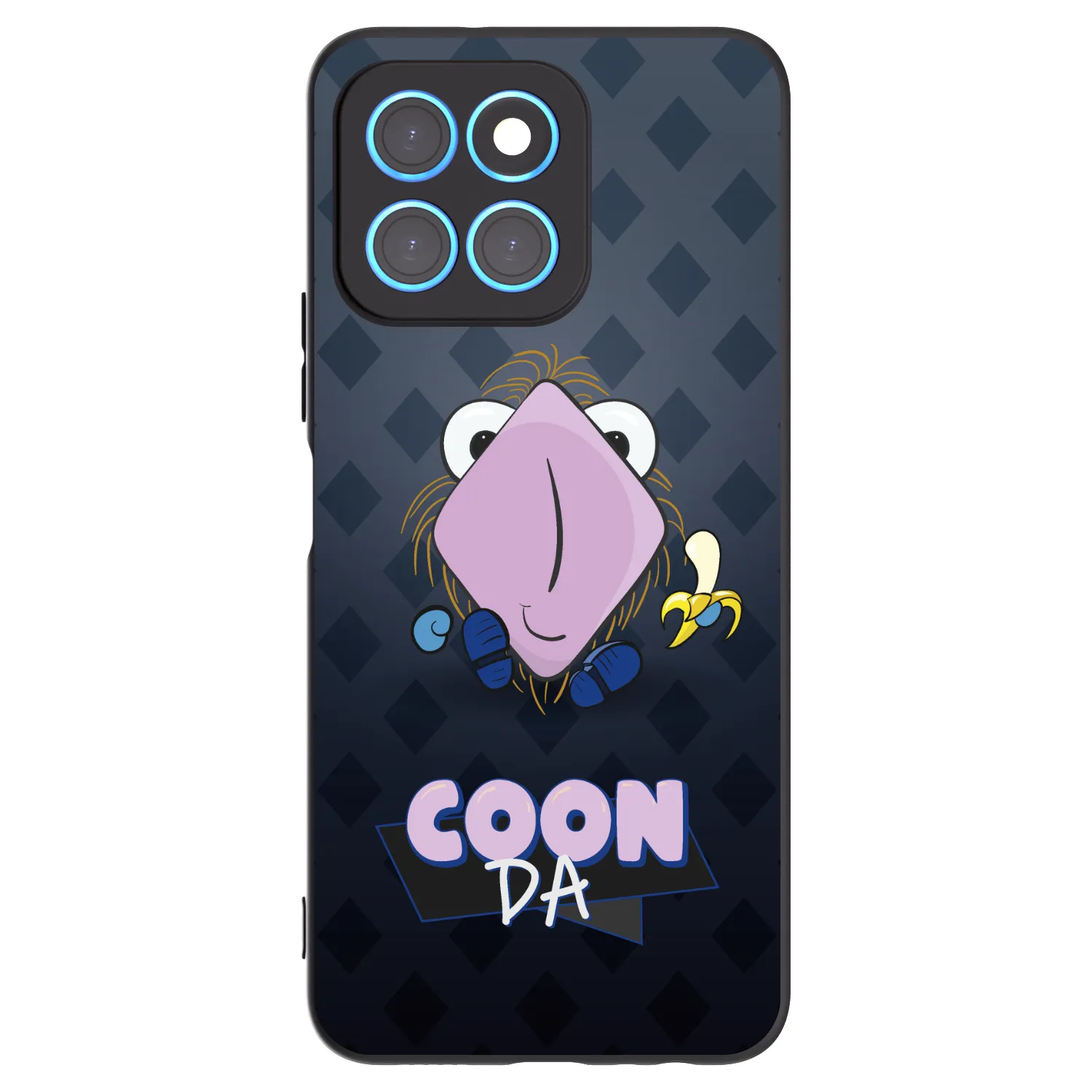 Picasee silikonový černý obal pro Honor X8 5G - COONDA chlupatka - tmavá