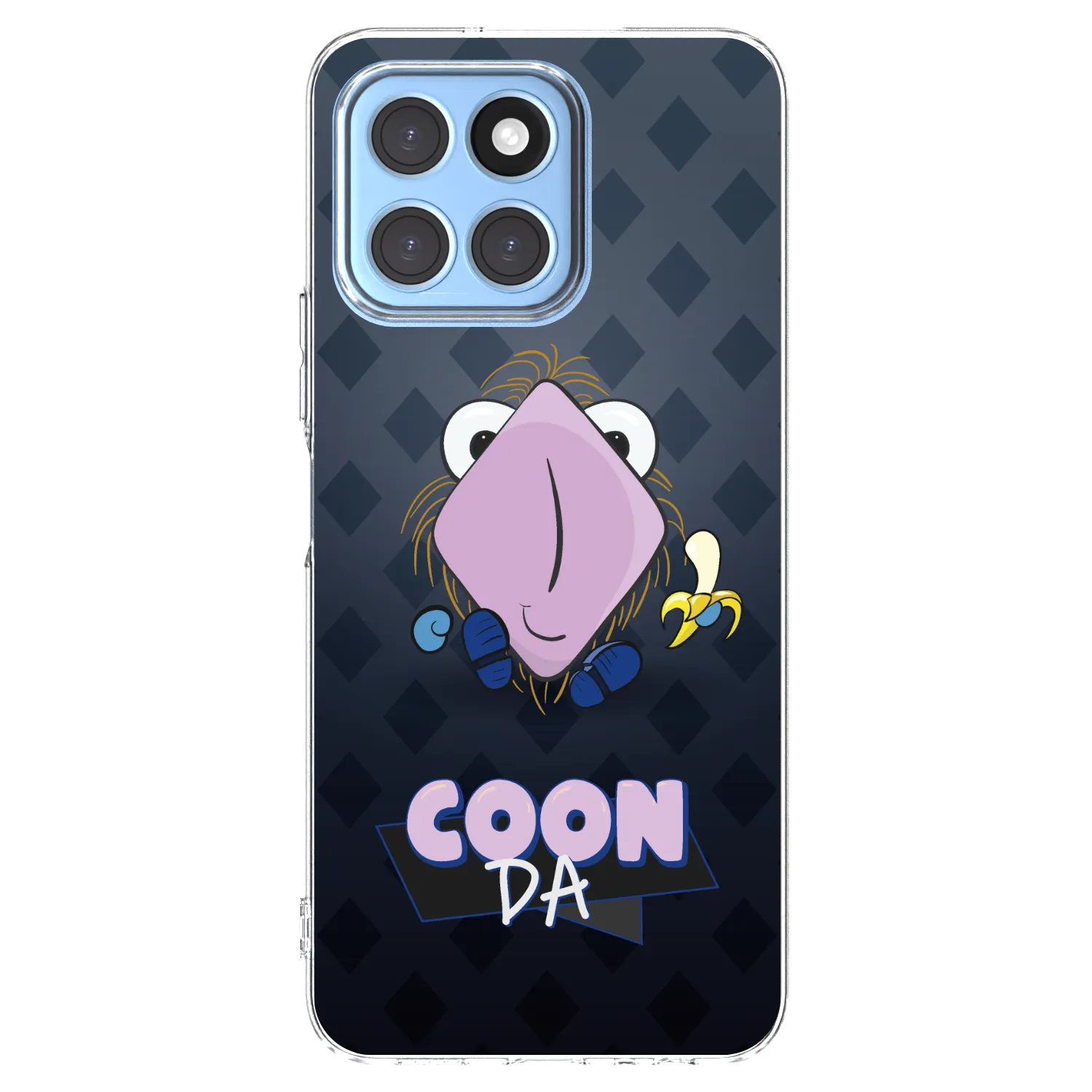 Picasee silikonový průhledný obal pro Honor X8 5G - COONDA chlupatka - tmavá