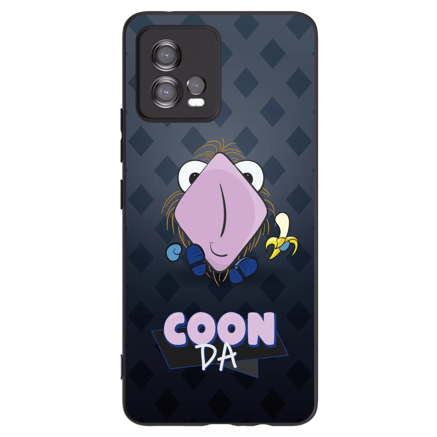 Picasee silikonový černý obal pro Motorola Moto G72 - COONDA chlupatka - tmavá