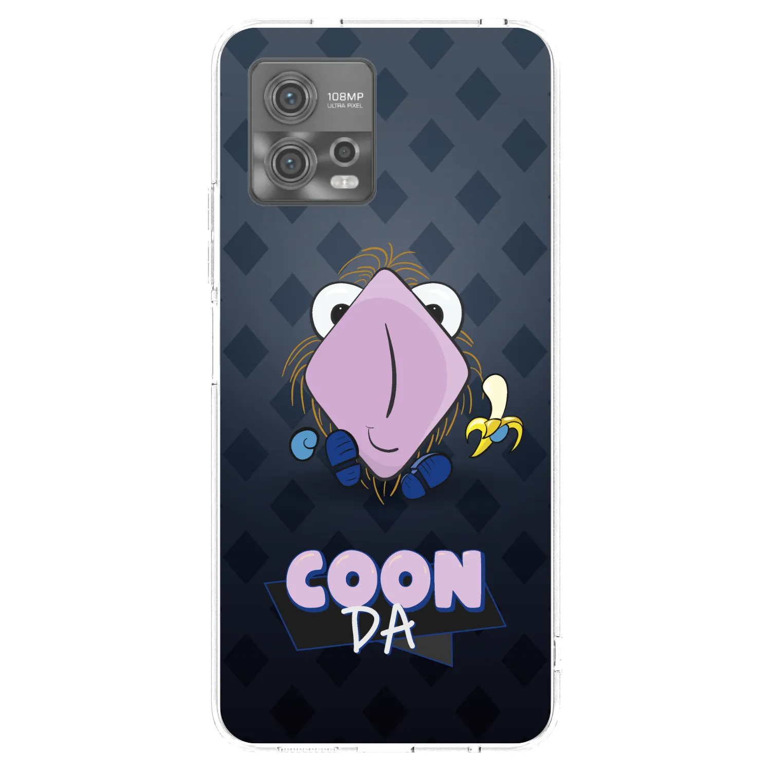 Picasee silikonový průhledný obal pro Motorola Moto G72 - COONDA chlupatka - tmavá