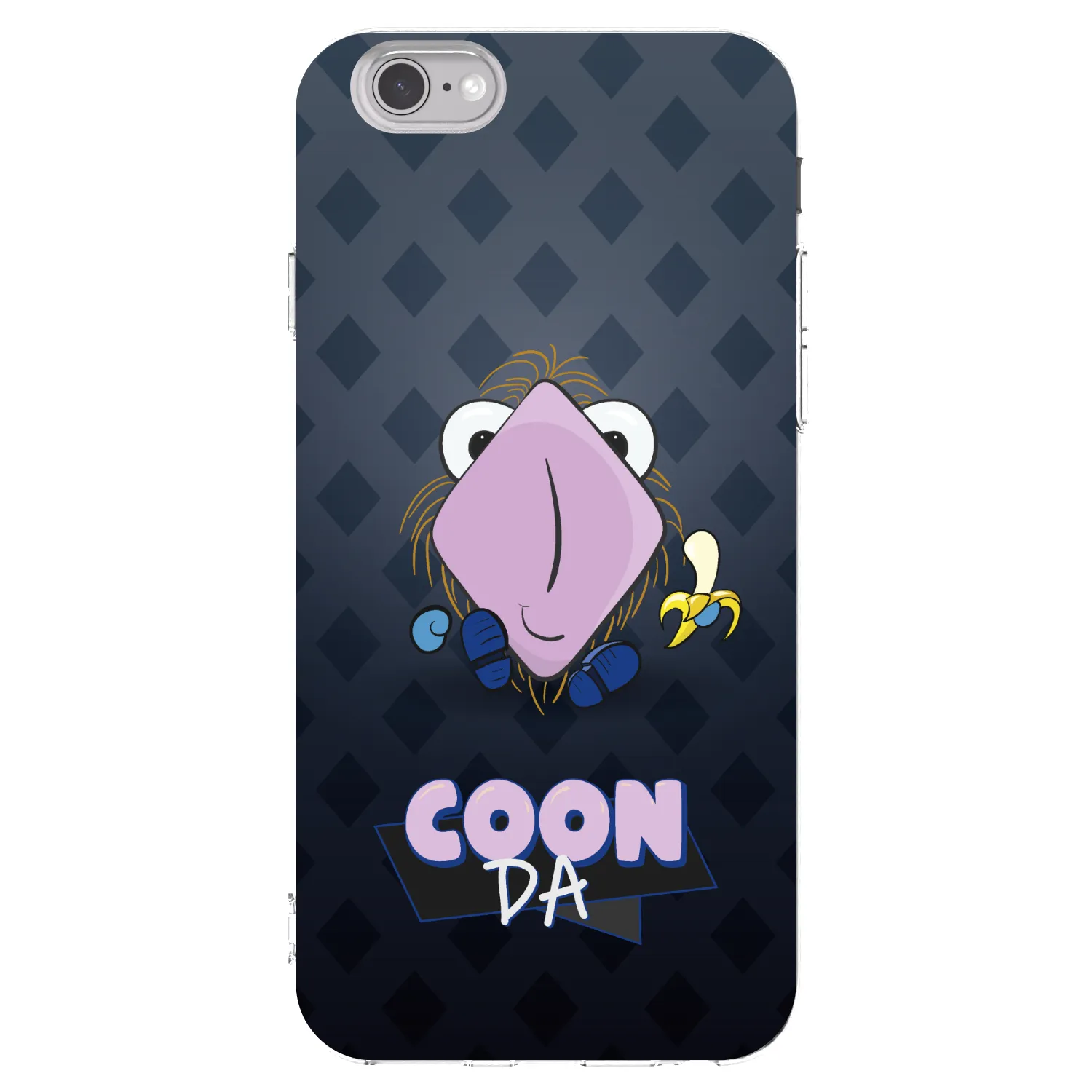 Picasee silikonový průhledný obal pro Apple iPhone 6/6S - COONDA chlupatka - tmavá