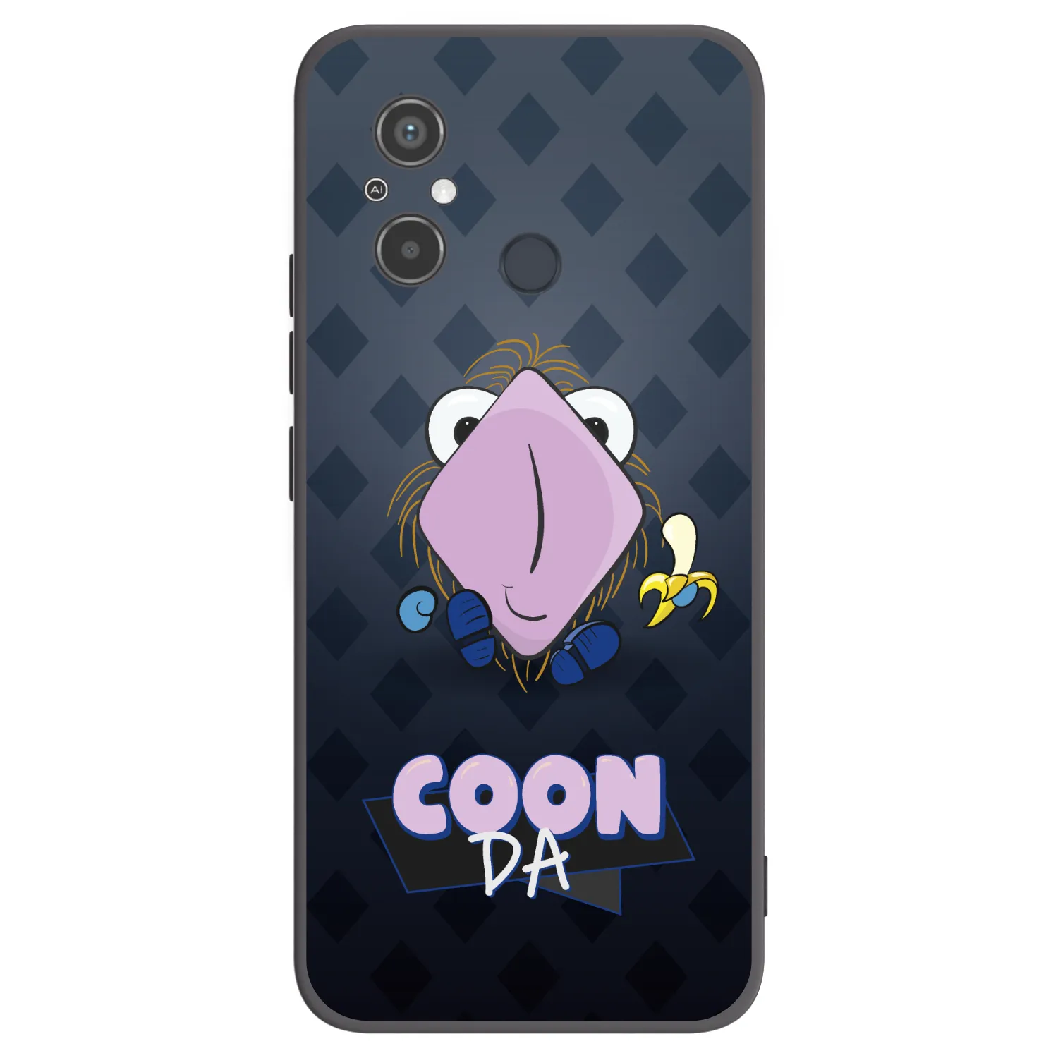 Picasee silikonový černý obal pro Xiaomi Redmi 12C - COONDA chlupatka - tmavá