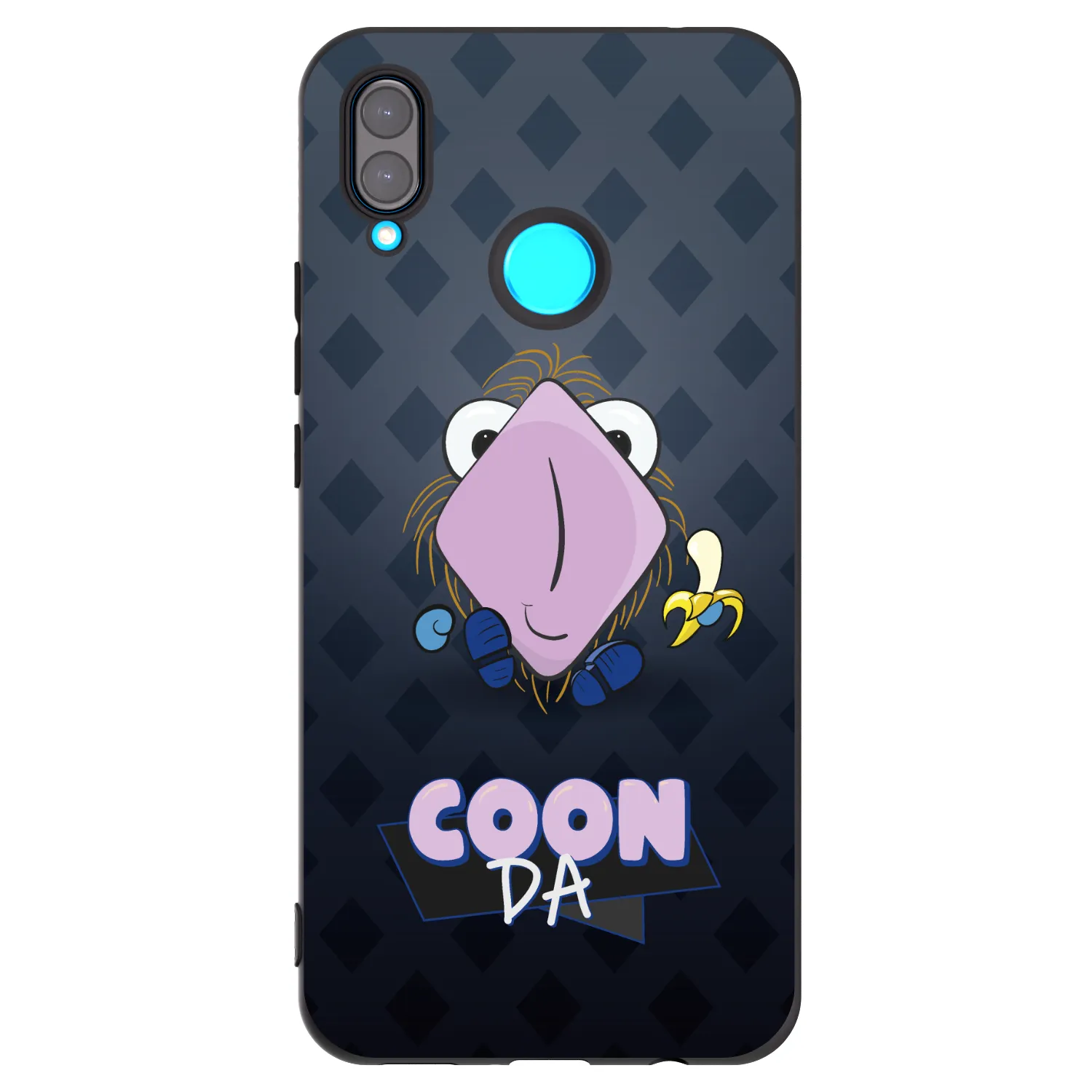 Picasee silikonový černý obal pro Huawei Nova 3i - COONDA chlupatka - tmavá