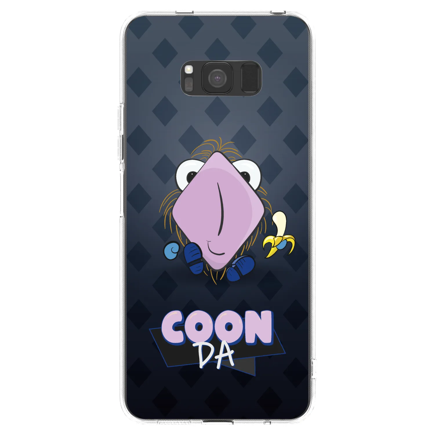 Picasee silikonový průhledný obal pro Samsung Galaxy S8 G950F - COONDA chlupatka - tmavá