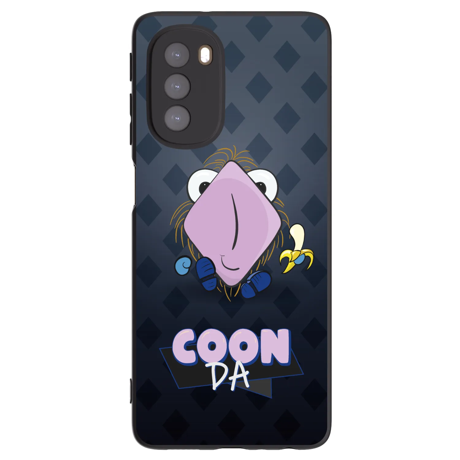 Picasee silikonový černý obal pro Motorola Moto G51 - COONDA chlupatka - tmavá