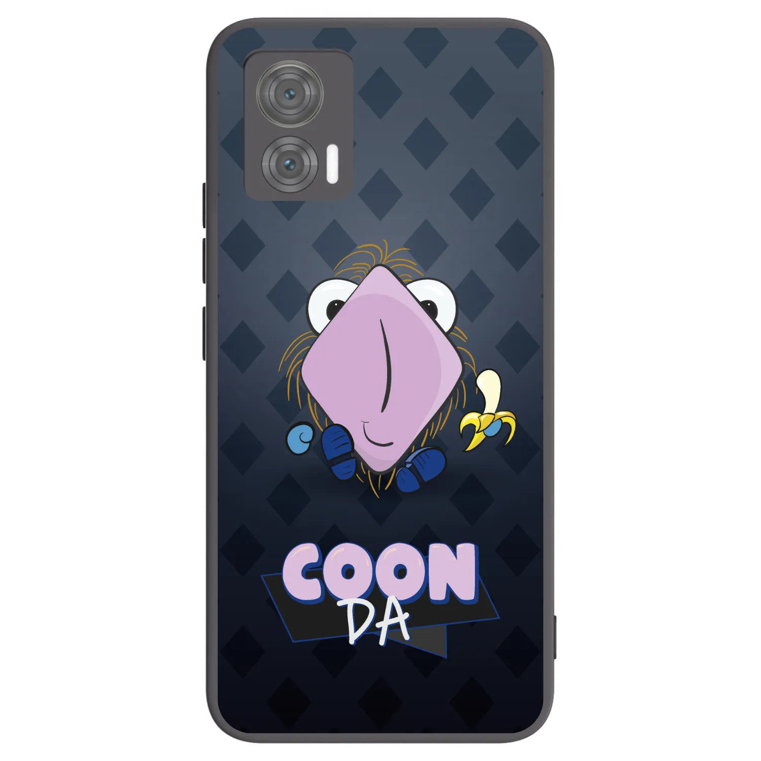 Picasee silikonový černý obal pro Motorola Edge 30 Neo - COONDA chlupatka - tmavá