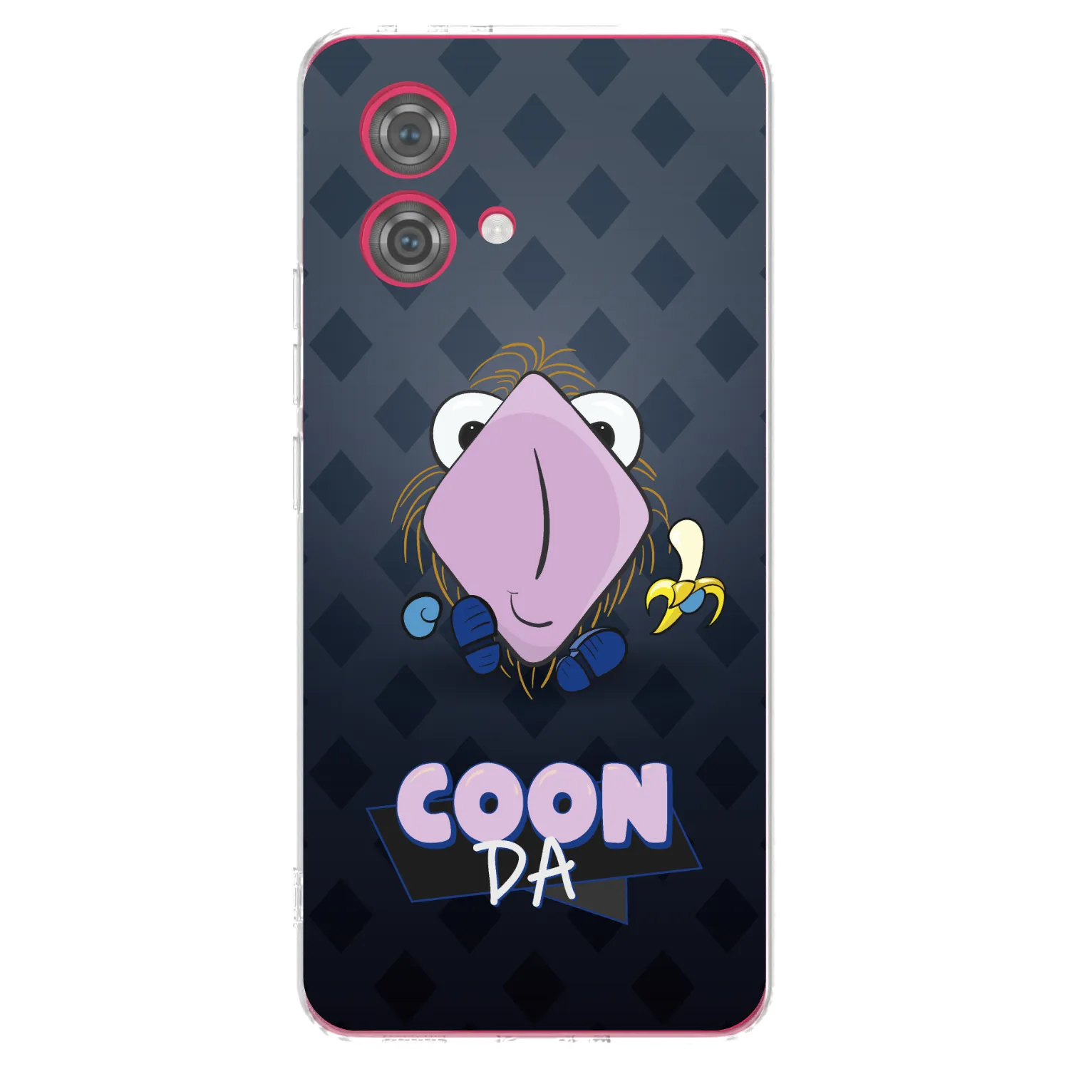 Picasee silikonový průhledný obal pro Motorola Moto G84 5G - COONDA chlupatka - tmavá