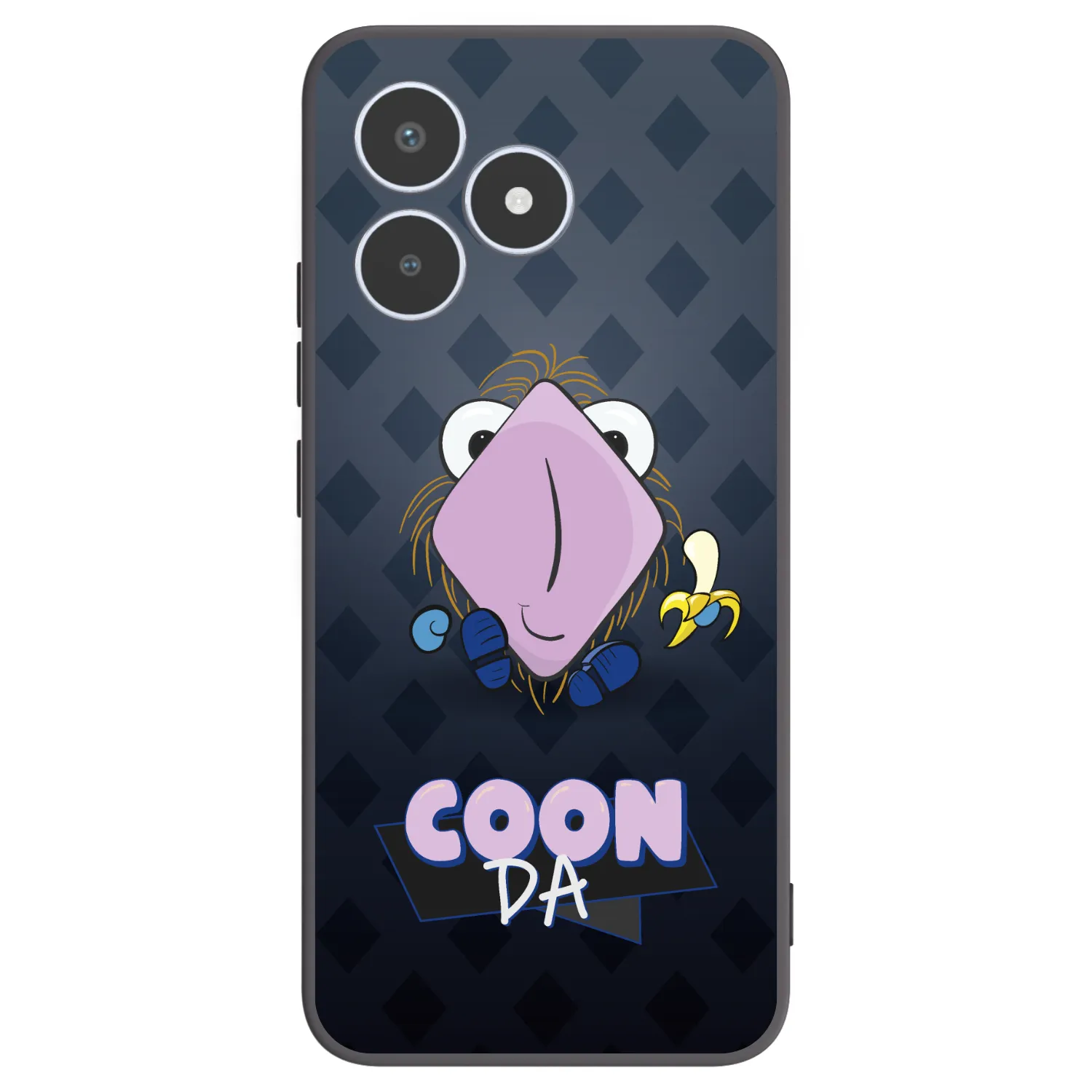 Picasee silikonový černý obal pro Realme C53 - COONDA chlupatka - tmavá